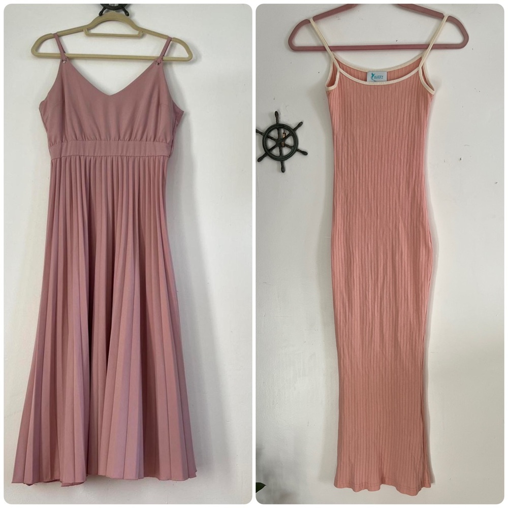 Auzzy midi dresses dusty pink size M